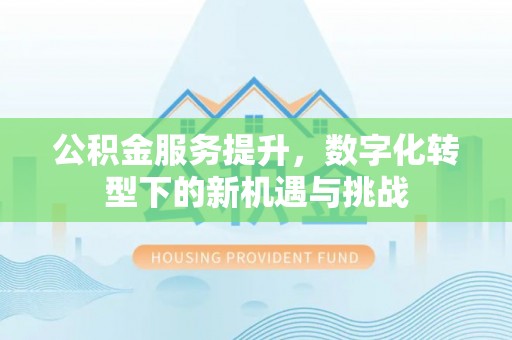 香洲公积金服务提升，数字化转型下的新机遇与挑战